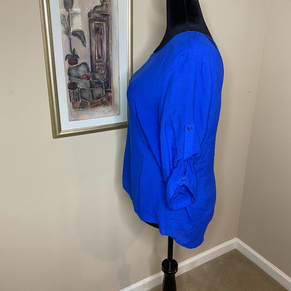 Cato Royal Blue Flirty Back Top - Picture 2 of 8